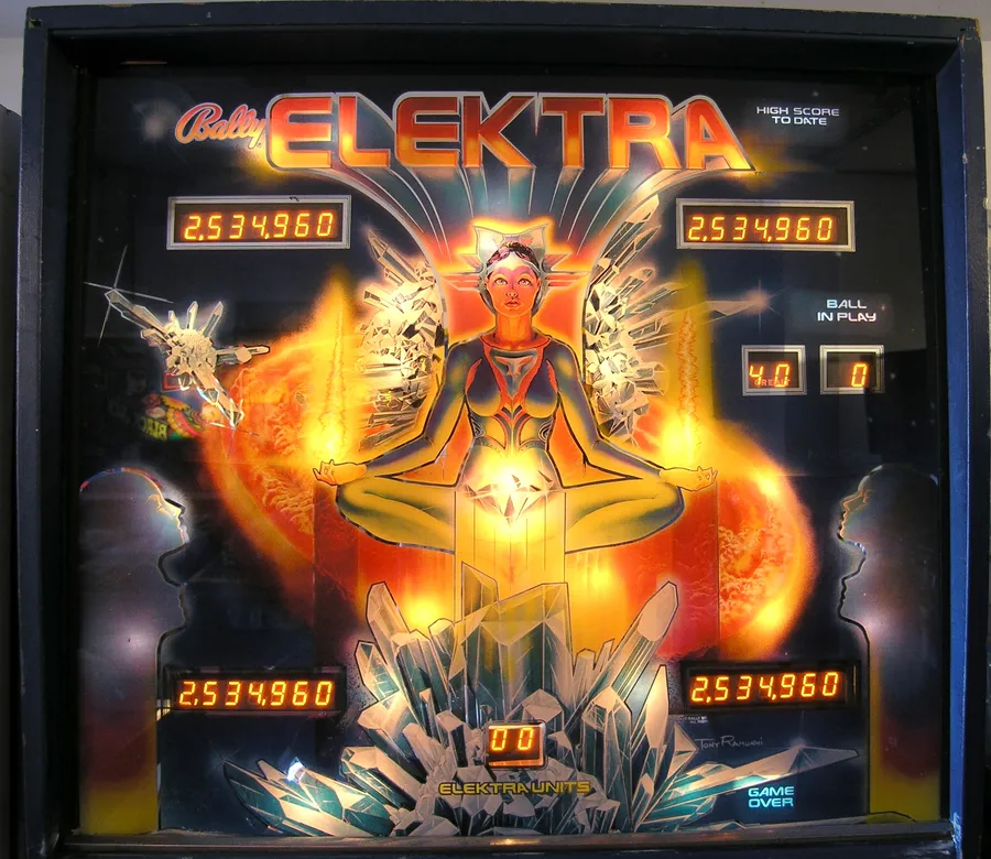 Elektra, Backglas