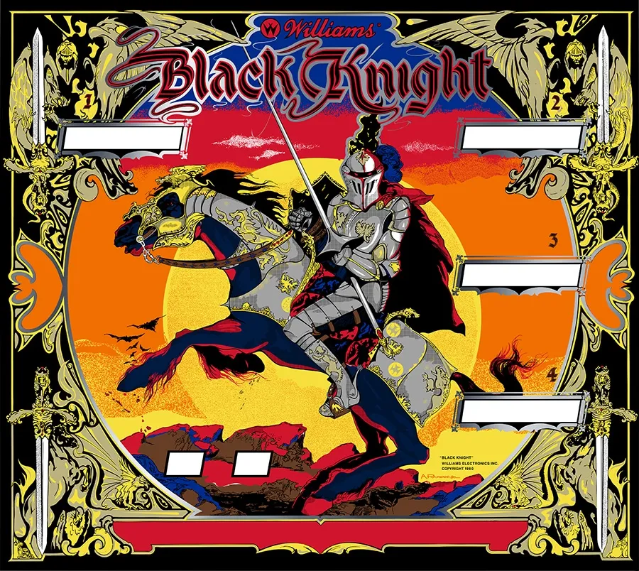 Black Knight, Backglas