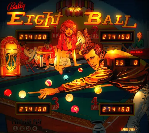 Eight Ball De Luxe, Backglas