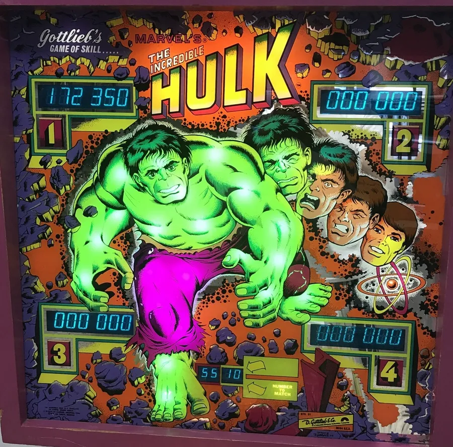 The Incredible Hulk, Backglas
