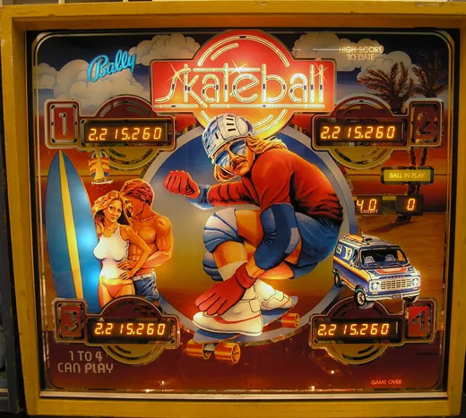 Skateball, Backglas